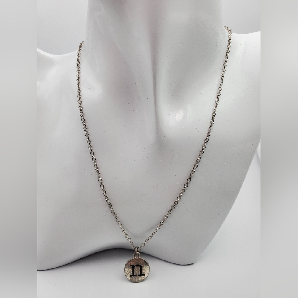 Initial N customized disc necklace N1509 - Picture 1 of 4